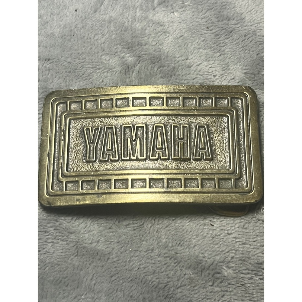 Vintage Yamaha Brass Tone Belt Buckle Genuine Yamaha Accessory Motorcycle